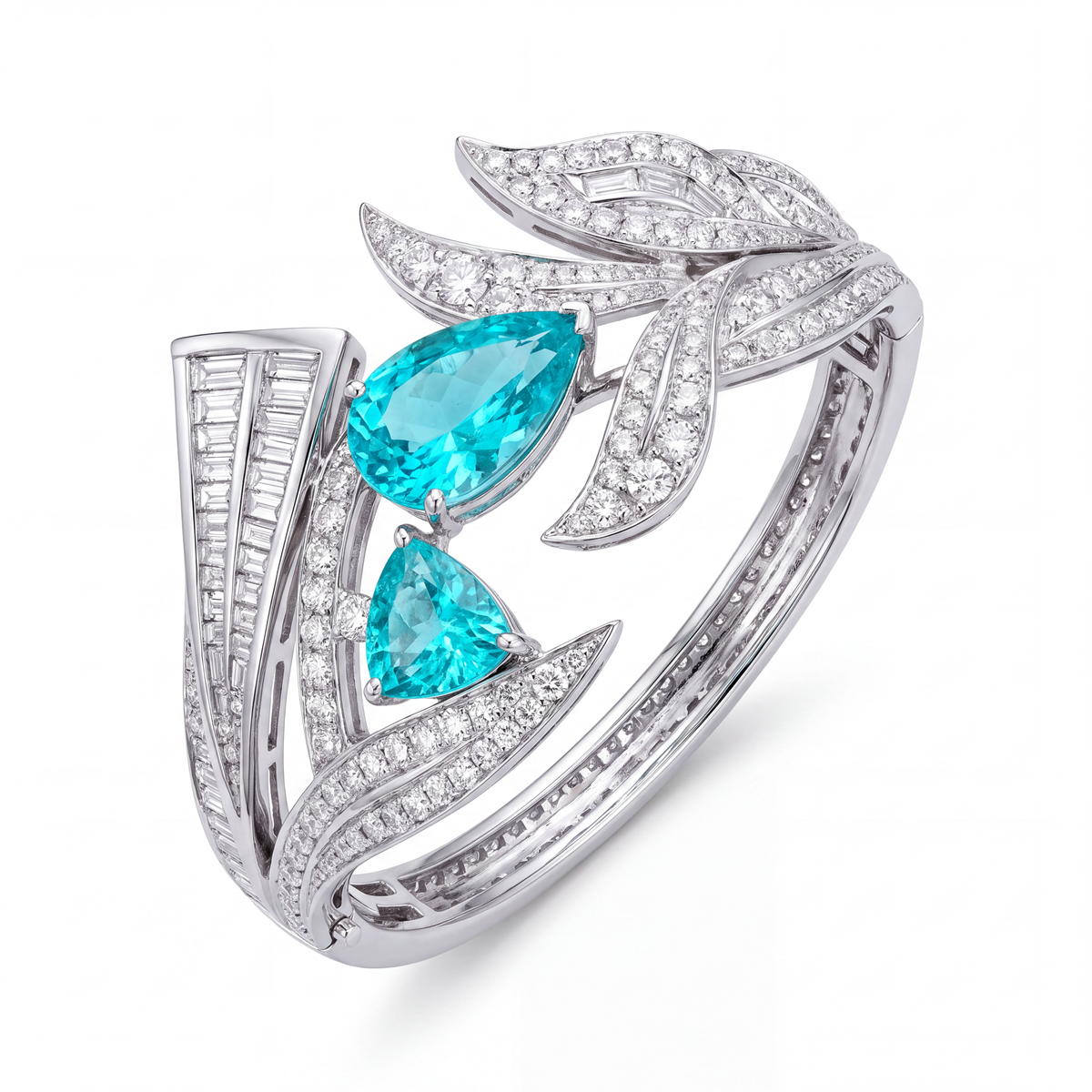 Paraíba Tourmaline Diamond Bangle