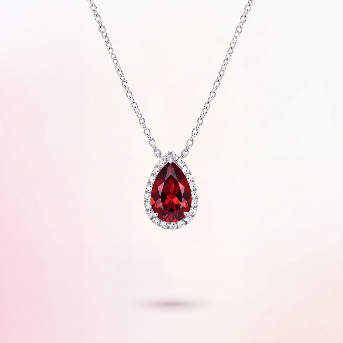 Garnet Drop Pendant