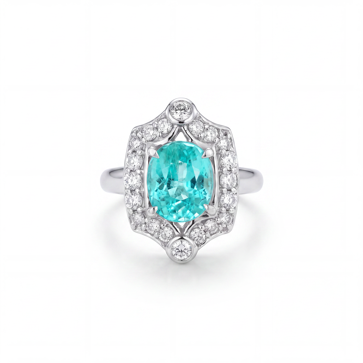 Paraíba Tourmaline Diamond Ring